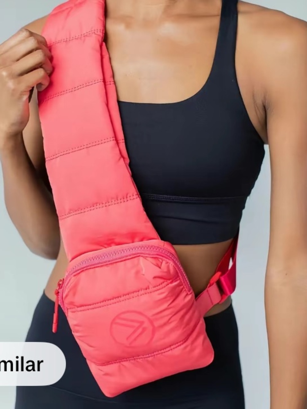 Coral Quilted Crossbody Sling Bag for Women